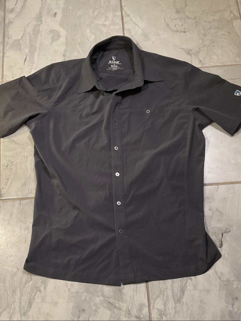 Kuhl Men's gray Renegad Short-Sleeve Button Down Shirt medium